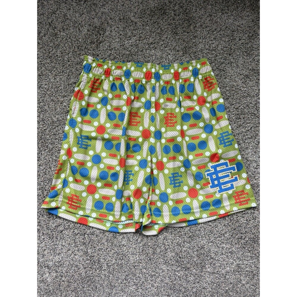Eric Emanuel Mesh Basketball Shorts Groovy Green Size Large